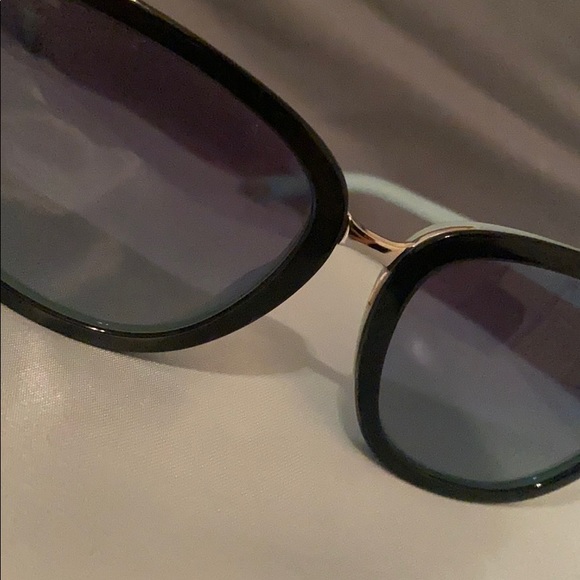 Tiffany & Co. Black Cat-Eye Sunglasses with Blue Gradient Lenses main image 4